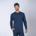 Camiseta Algodón Manga larga con puño Azul marino