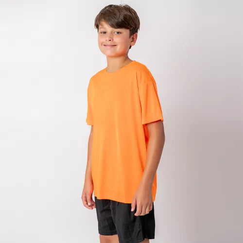 Camiseta Dry Niño Naranja Fluo