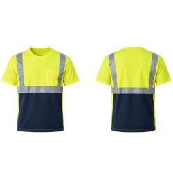 Camiseta SW Workwear C/Ref Amarillo/Azul